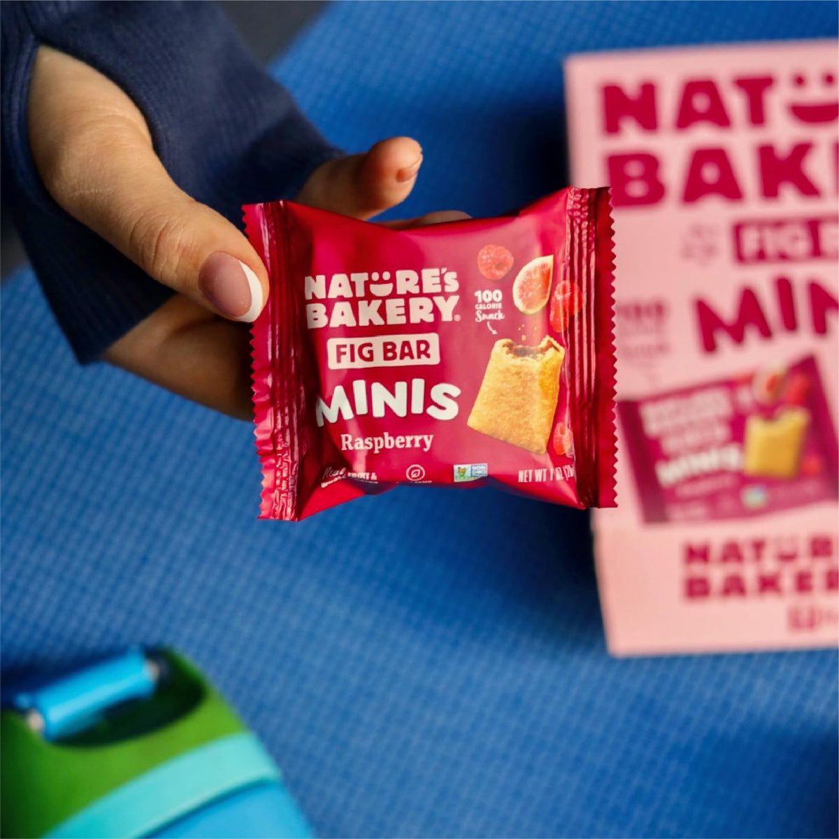 Nature's Bakery Fig Bar Minis Raspberry – Whole Grain, Vegan, Non-GMO (Pack of 6)