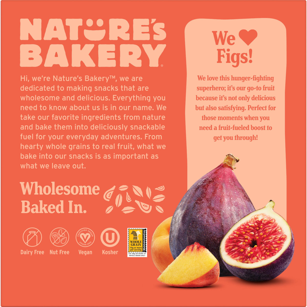 Nature's Bakery Whole Wheat Fig Bars – Peach Apricot, 6 Count (Pack of 6) | Vegan, Non-GMO Snack Bars
