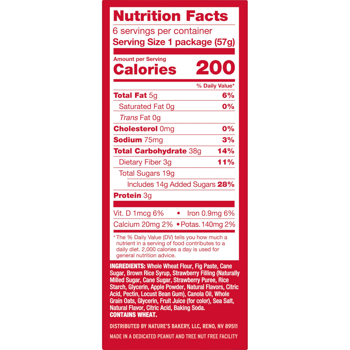 Nature's Bakery Whole Wheat Fig Bars - Strawberry, Real Fruit, Vegan & Non-GMO | 36 Twin Packs