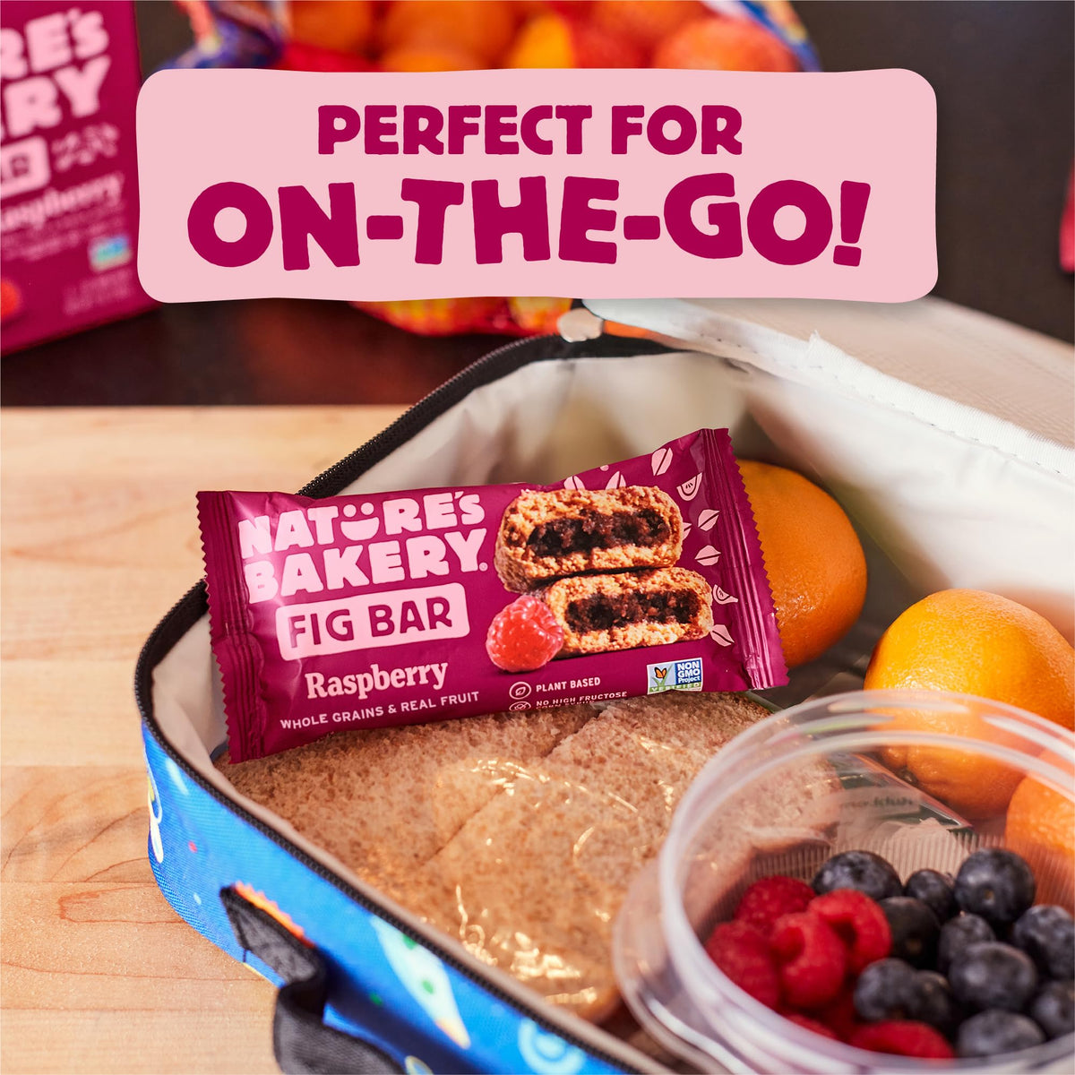 Nature's Bakery Whole Wheat Fig Bars – Raspberry, Real Fruit, Vegan, Non-GMO, 6-Count Pack