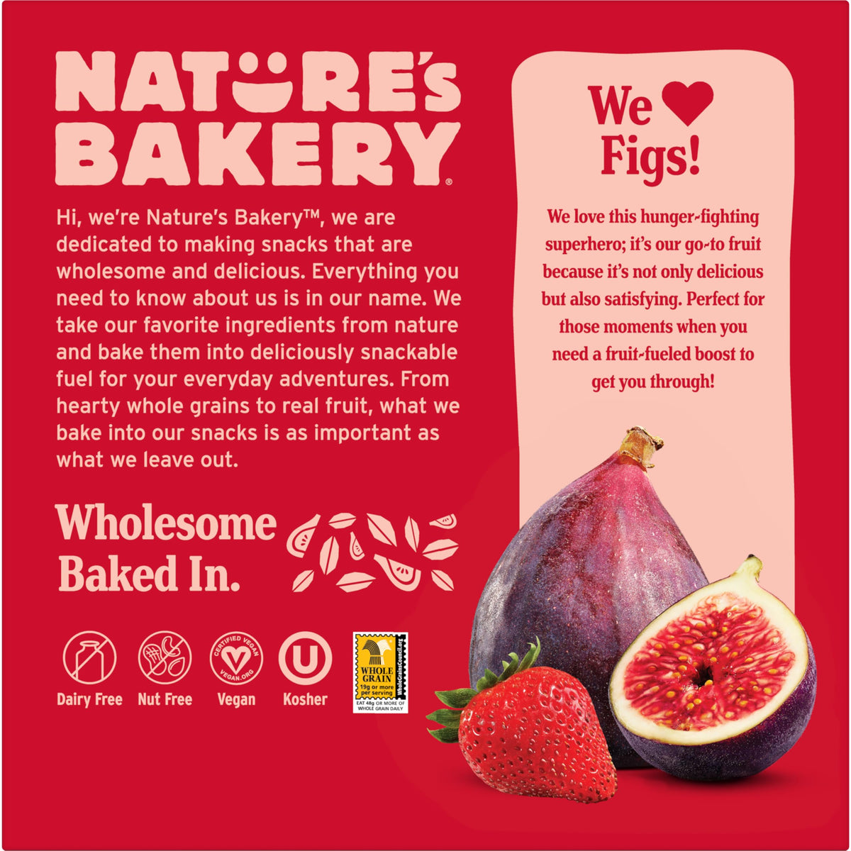 Nature's Bakery Whole Wheat Fig Bars - Strawberry, Real Fruit, Vegan & Non-GMO | 36 Twin Packs