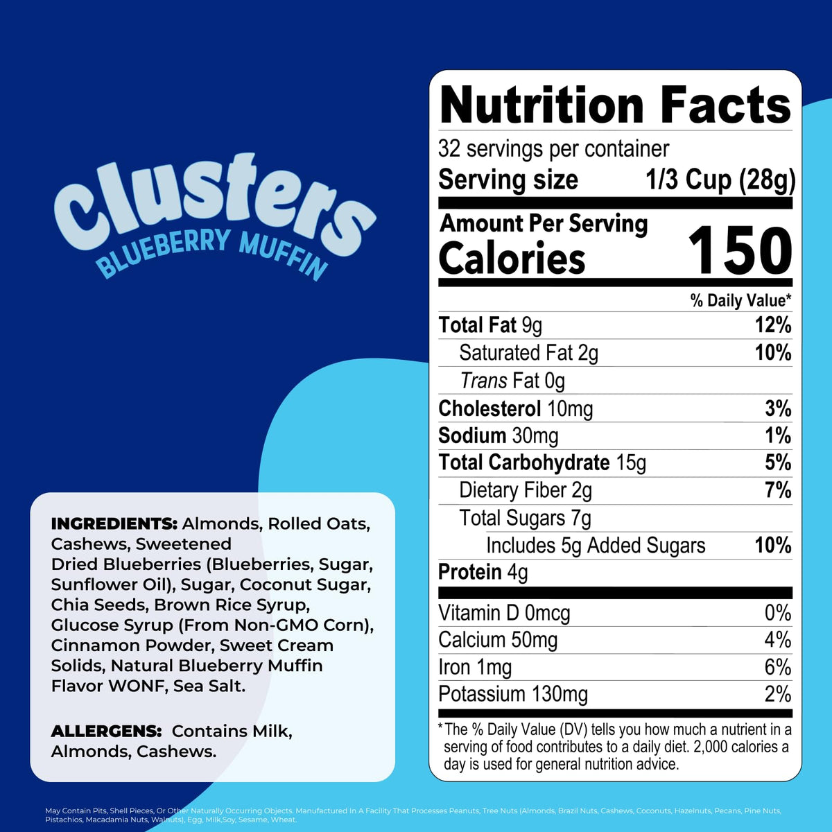 Nature's Garden Blueberry Muffin Clusters - 32oz Pouch, Gluten Free & Non-GMO