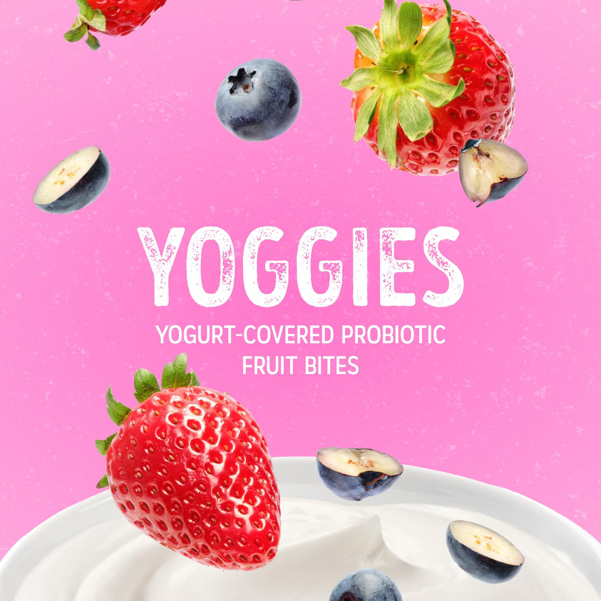 Nature's Garden Probiotic Yoggies Variety Pack — 21oz (30 x 0.7oz) Pack of 2 (Strawberry & Mixed Berry) Yogurt-Covered Snacks
