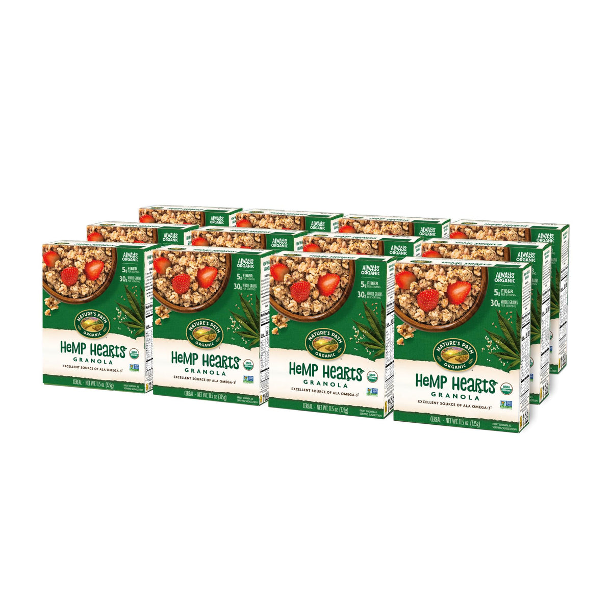Nature's Path Organic Hemp Hearts Granola – 11.5 oz (Pack of 12) – Non-GMO