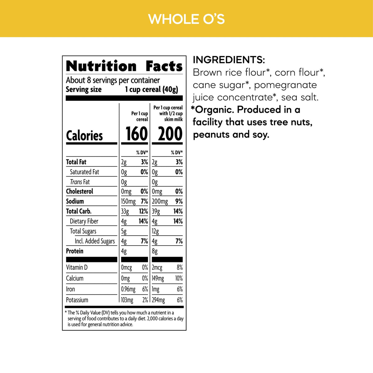 Nature's Path Organic Whole O's Cereal | Crunchy Gluten Free & Non-GMO, 26.4 oz Pack of 6