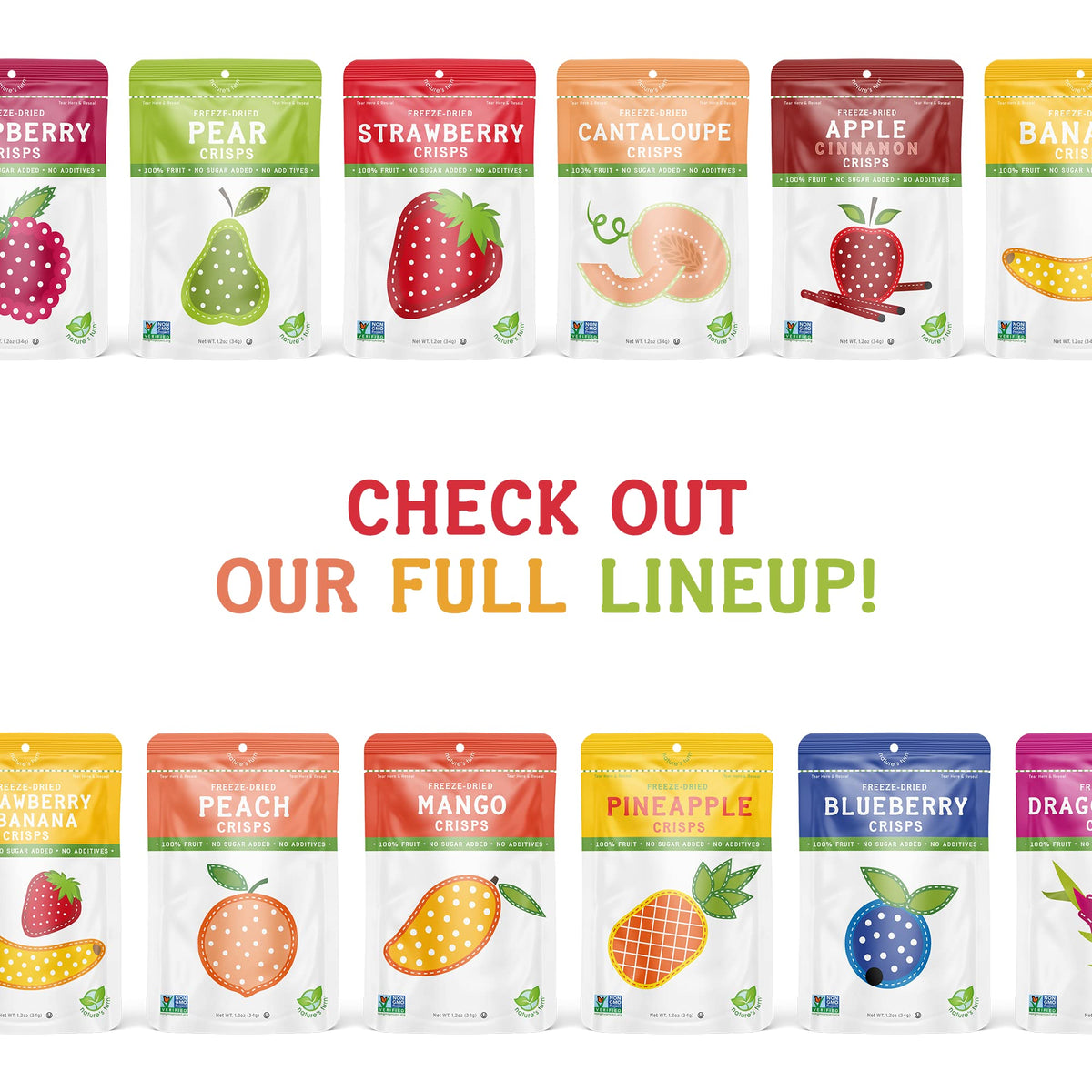 Nature's Turn Freeze-Dried Pear Crisps – Gluten-Free, Plant-Based Snack, 24 Bags