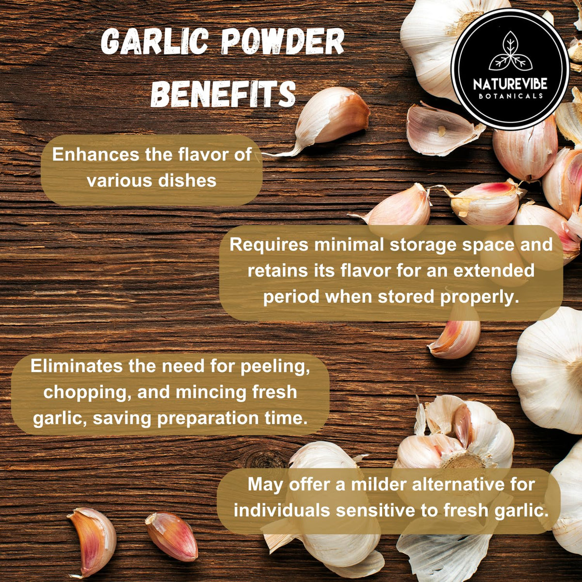 Naturevibe Botanicals Garlic Ground Powder – 5lbs, Raw, Gluten-Free & Non-GMO