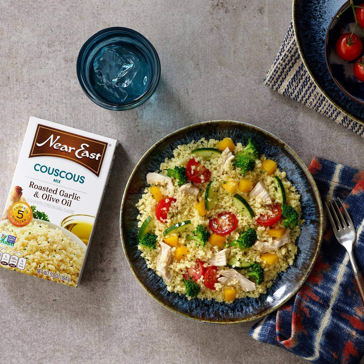 Near East Roasted Garlic & Olive Oil Couscous Mix - 5.8 oz Pack of 12