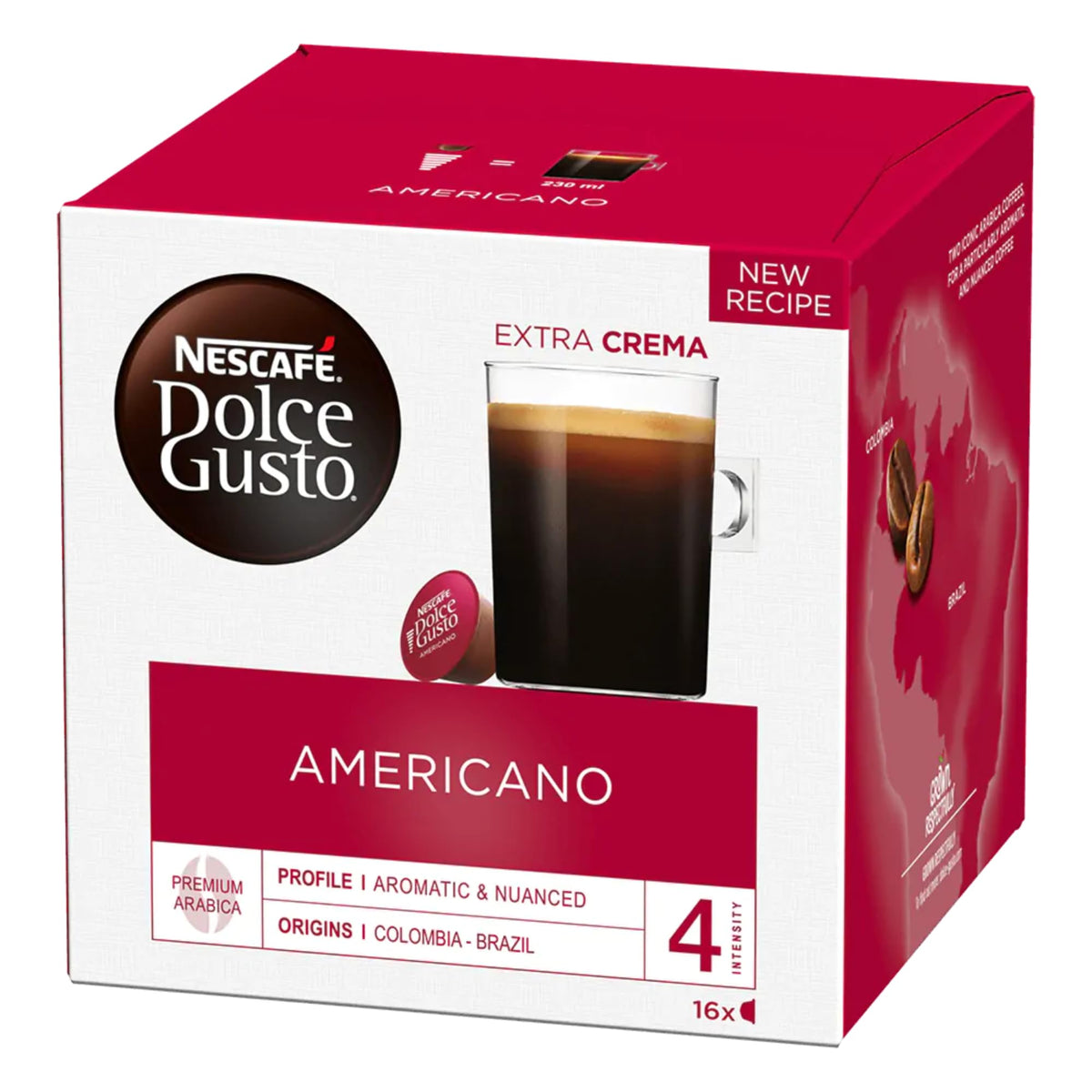 Nescafe Dolce Gusto Americano Coffee Pods – Pack of 3 (16 capsules each)