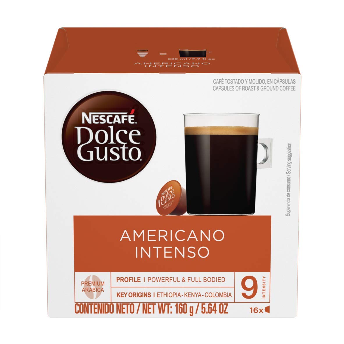 Nescafé Dolce Gusto Americano Intenso Capsules – 16 Count x 3 Pack