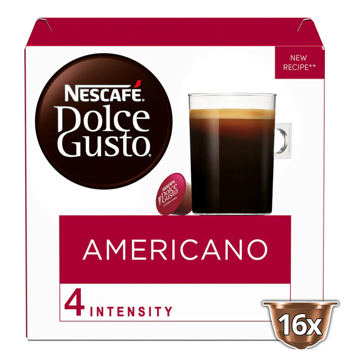 Nescafe Dolce Gusto Americano Coffee Pods – Pack of 3 (16 capsules each)