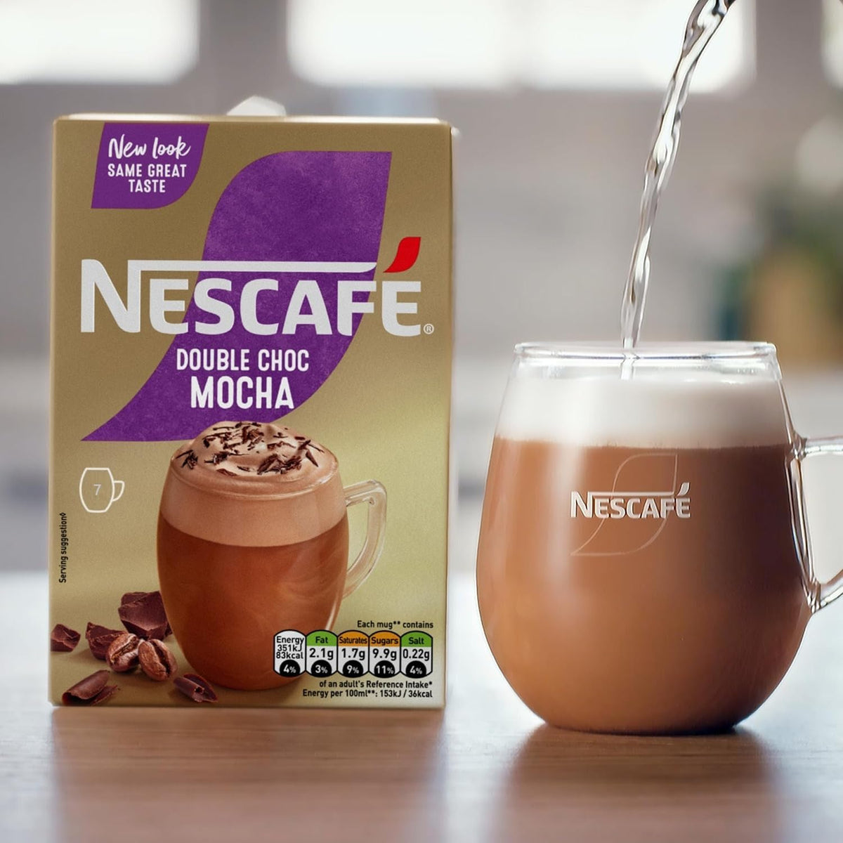 NESCAFÉ MOCHA Double Choco Instant Coffee Sachets – Pack of 6 (42 Servings)