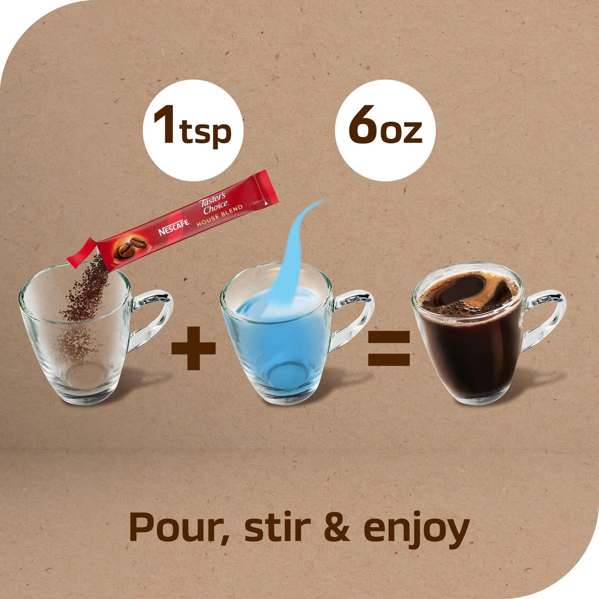 NESCAFÉ Taster's Choice House Blend Instant Coffee Packets – 144 Cups, Light to Medium Roast