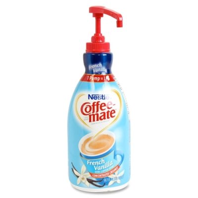Nestle Coffee mate French Vanilla Liquid Concentrate Pump Bottle (2-Pack) – Non-Dairy Creamer, No Refrigeration, 50.7 fl oz