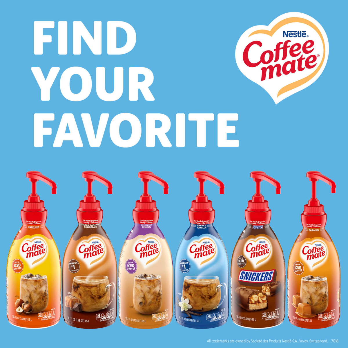 Nestle Coffee mate French Vanilla Liquid Concentrate Pump Bottle (2-Pack) – Non-Dairy Creamer, No Refrigeration, 50.7 fl oz