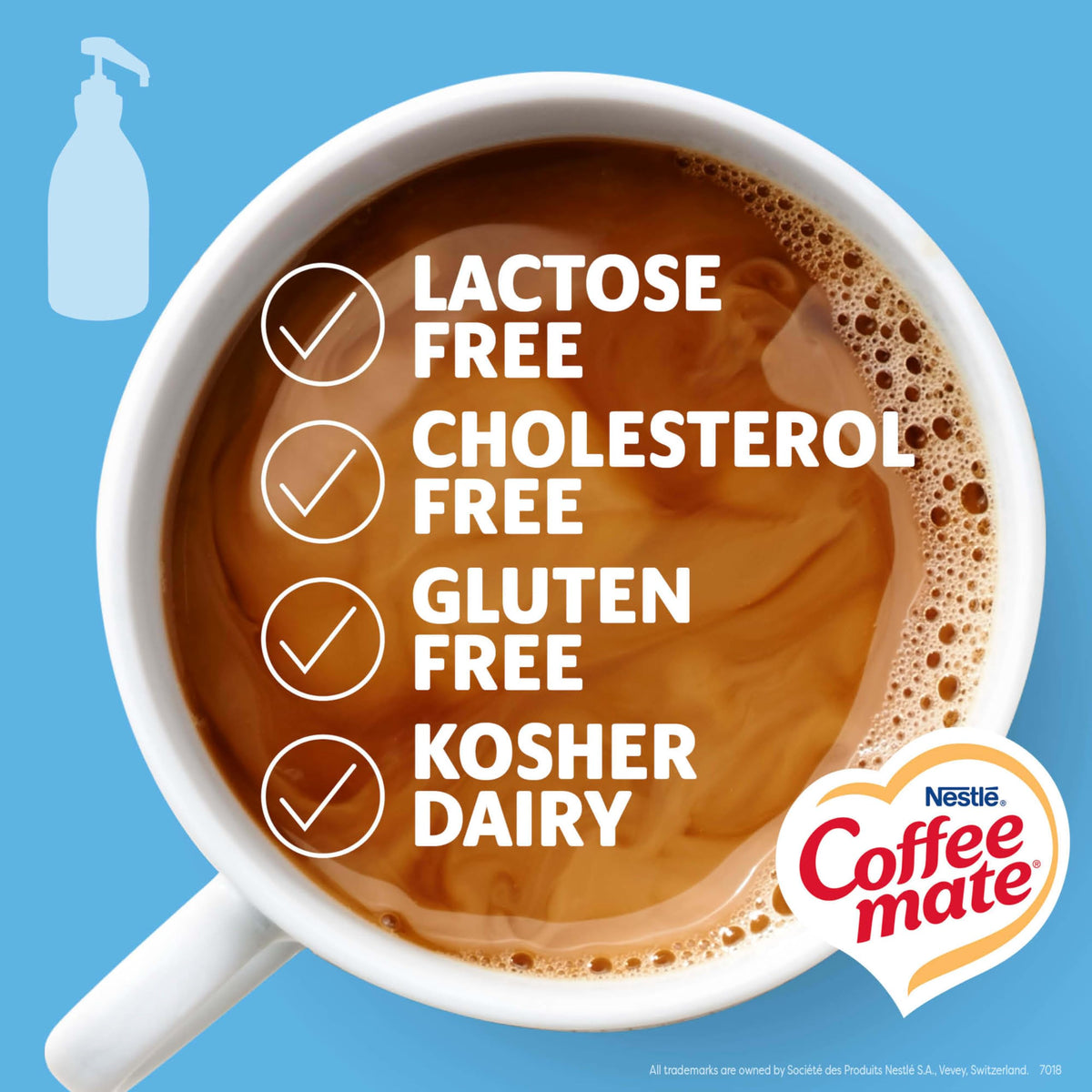 Nestle Coffee mate French Vanilla Liquid Concentrate Pump Bottle (2-Pack) – Non-Dairy Creamer, No Refrigeration, 50.7 fl oz