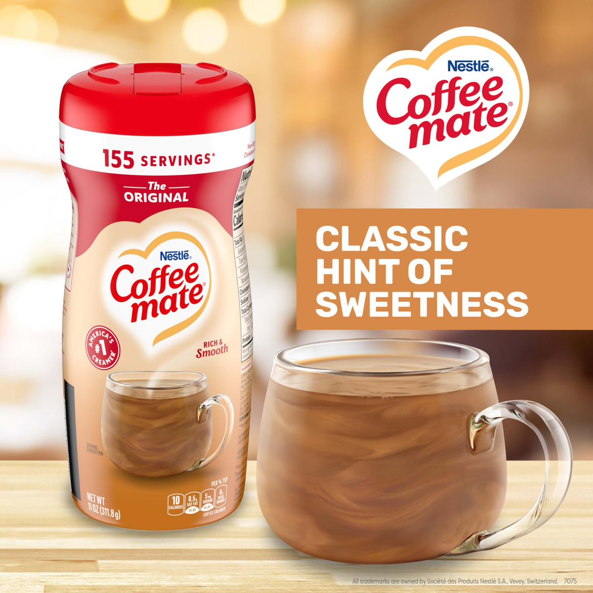 Nestle Coffee Mate Original Powder Creamer 11oz Canister (Pack of 12) – Shelf-Stable