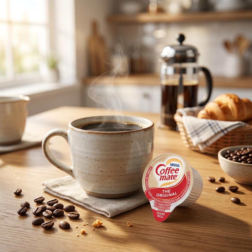 Nestle Coffee mate Liquid Creamer Singles Variety Pack – 120 Cups, 6 Flavors, Non-Dairy