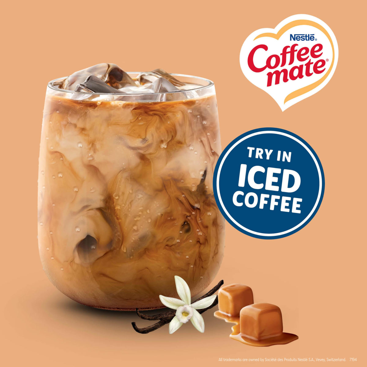 Nestle Coffee mate Vanilla Caramel Liquid Creamer Singles – Non-Dairy, No Refrigeration, 180 Count
