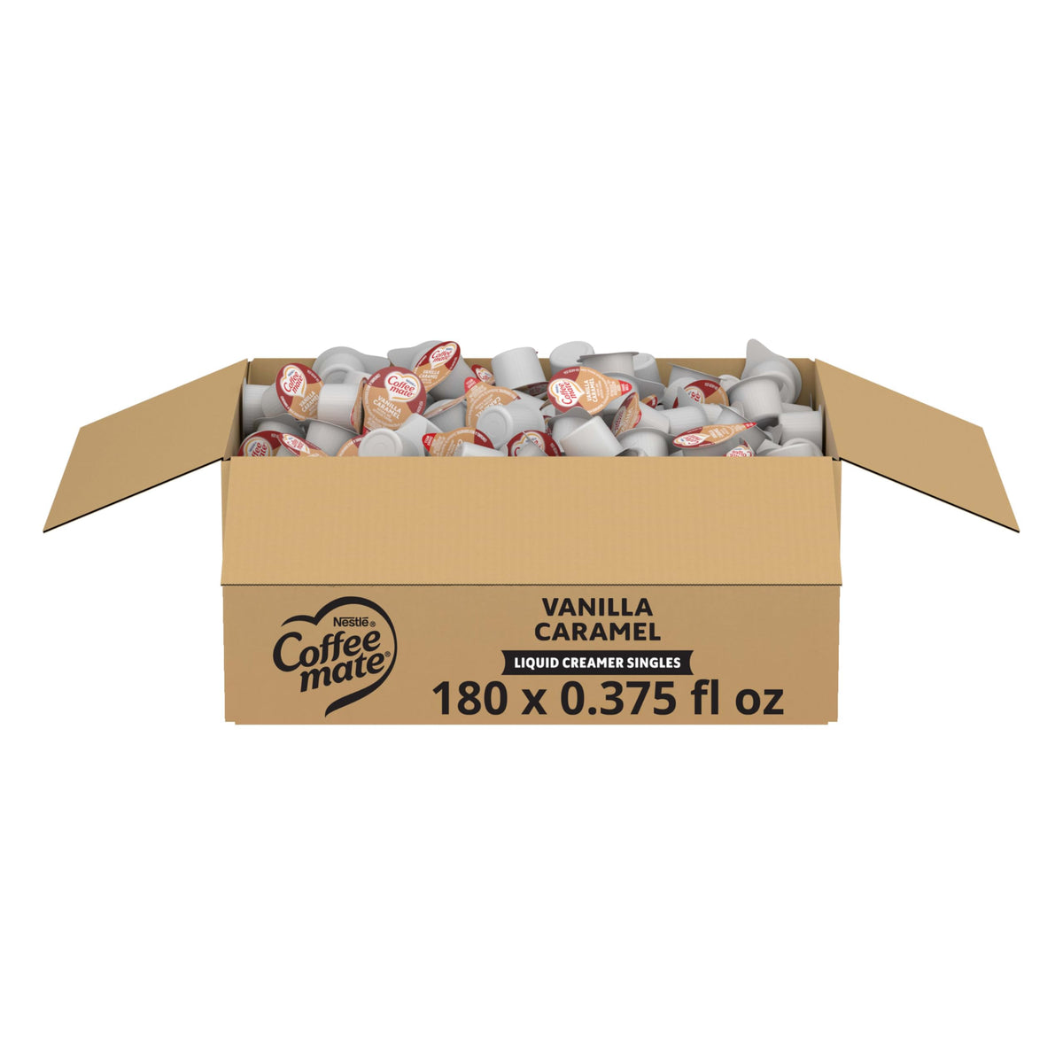 Nestle Coffee mate Vanilla Caramel Liquid Creamer Singles – Non-Dairy, No Refrigeration, 180 Count