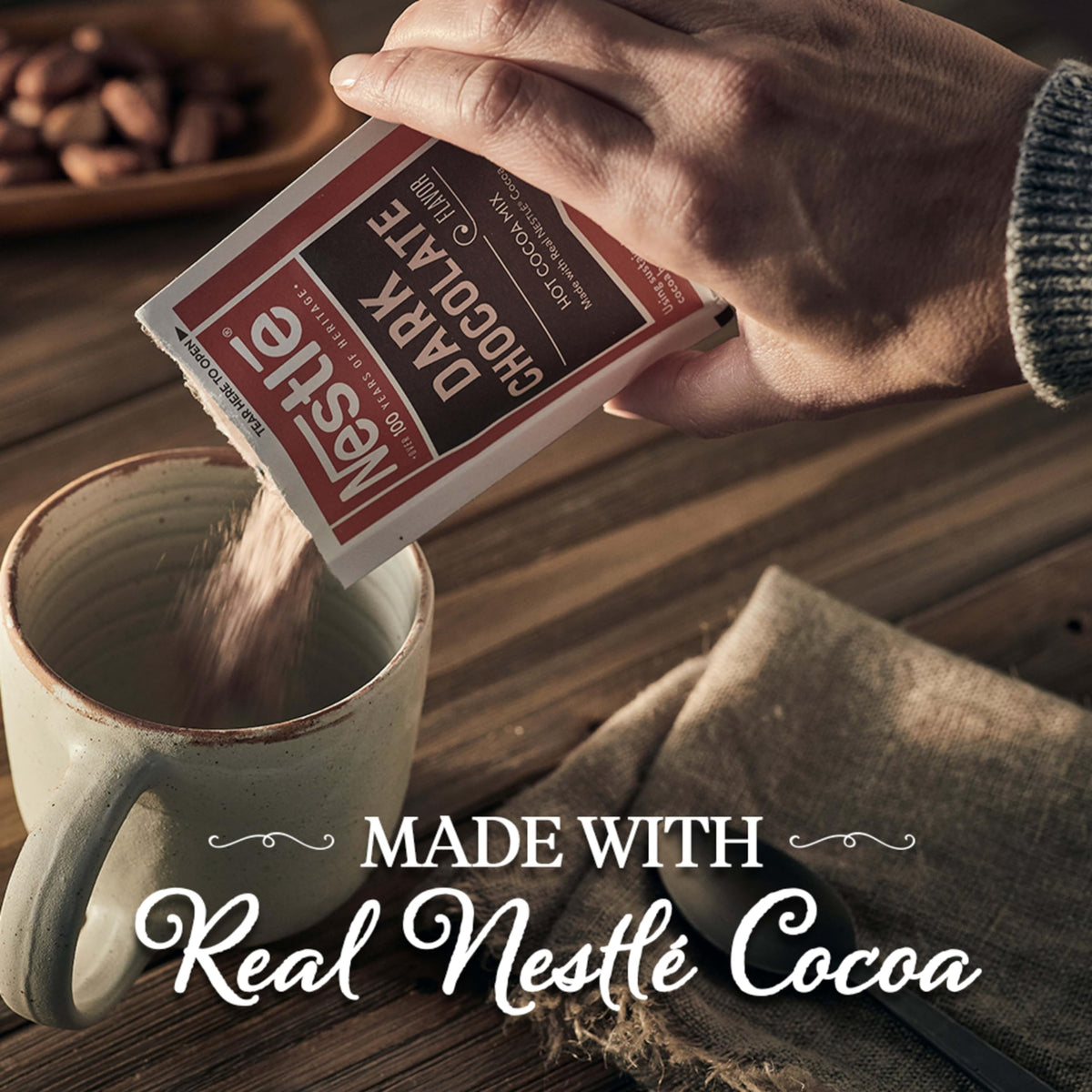 Nestlé Dark Chocolate Hot Cocoa Packets — Real Cocoa, Kosher Dairy, 0.71 oz, 300 Count