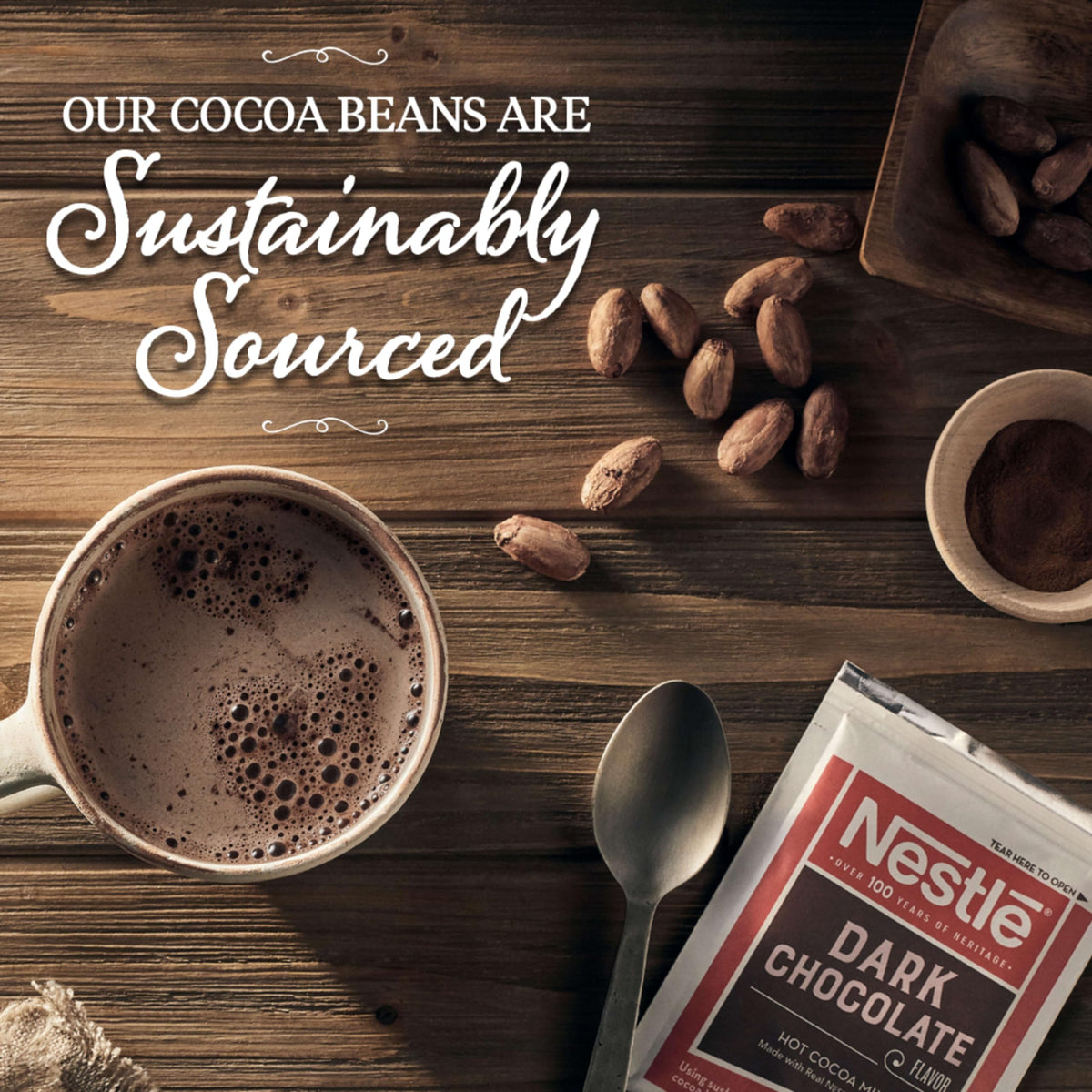 Nestlé Dark Chocolate Hot Cocoa Packets — Real Cocoa, Kosher Dairy, 0.71 oz, 300 Count