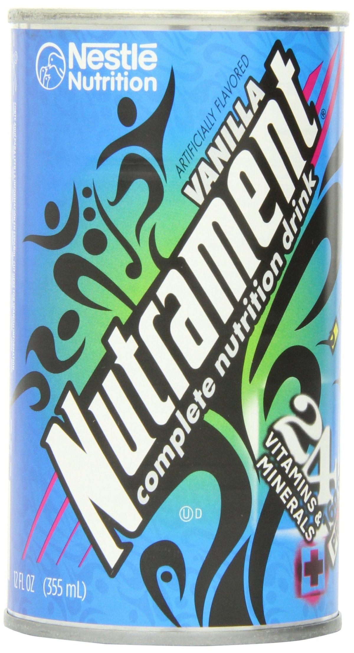 Nestle Nutrament Vanilla Energy & Fitness Drink – 360 Cal, 16g Protein (12 x 12oz cans)