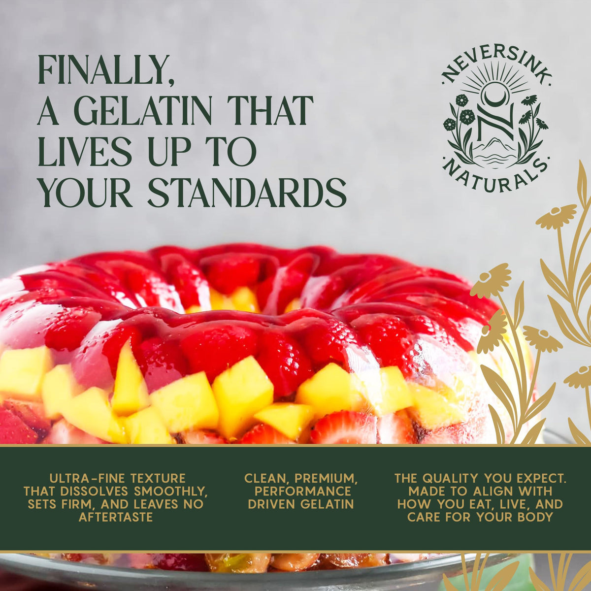 Neversink Naturals Grass Fed Gelatin Powder - Unflavored, 11g Protein, Keto & Paleo