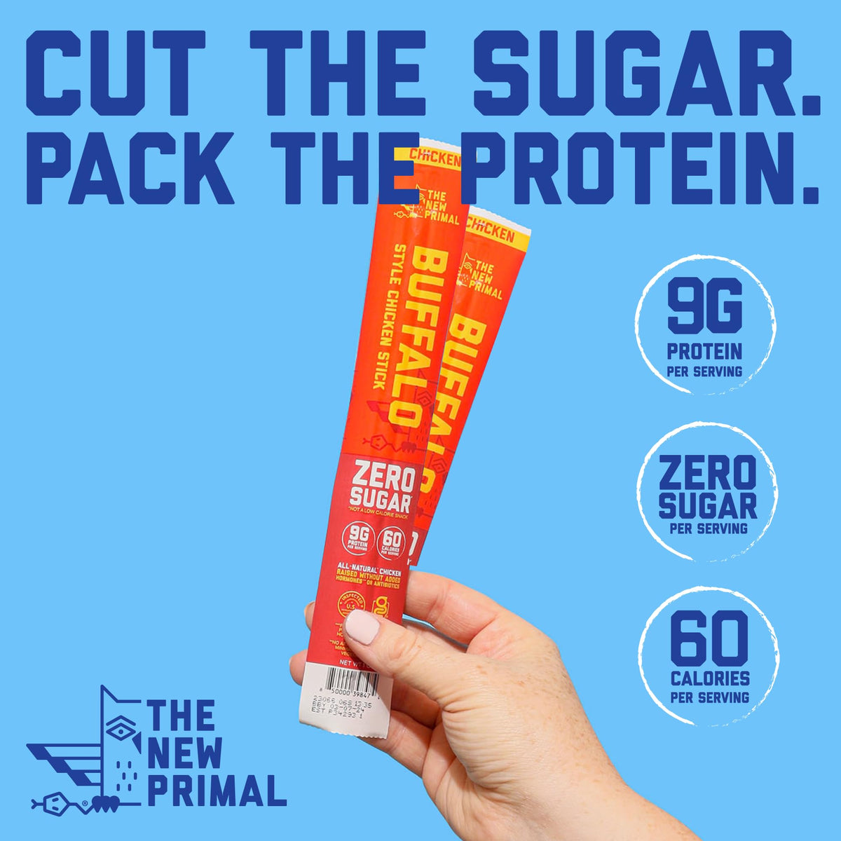 New Primal Meat Sticks Sampler – Grass-Fed Beef & All-Natural Chicken, Keto & Gluten-Free, 10-Count Variety Pack
