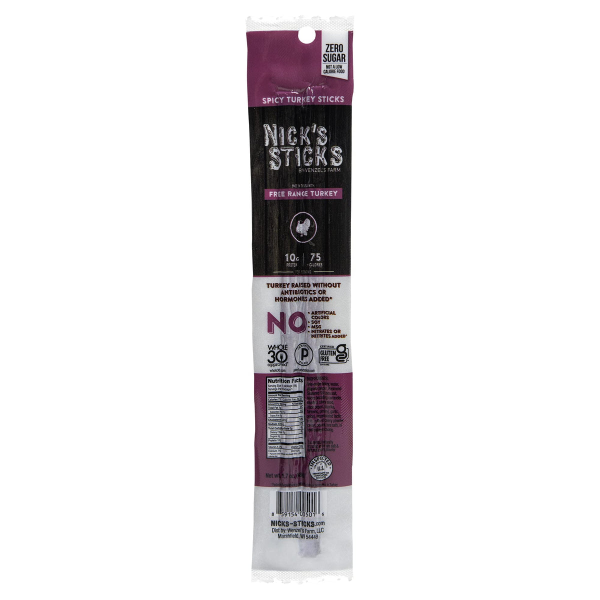 Nick's Sticks | 100% Grass-Fed Beef & Free Range Turkey Sticks Variety Pack | Gluten Free | Made in the USA