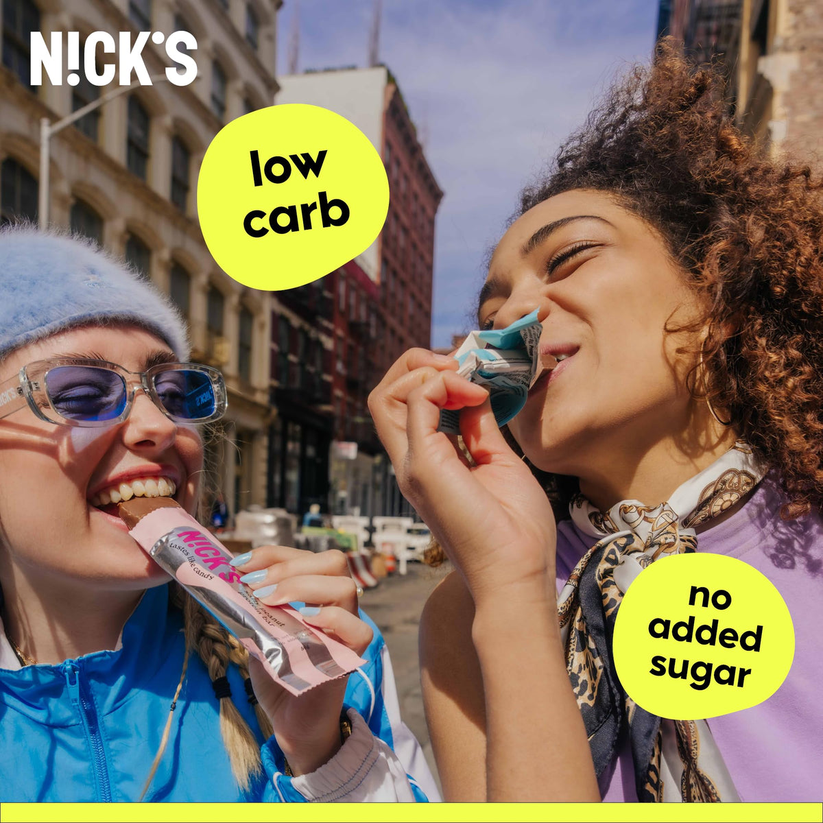 N!CK'S Keto Chocolate Candy Bars Variety Pack – Coconut & Peanuts & Fudge, No Added Sugar, 3g Net Carbs, Gluten-Free, 15 Bars