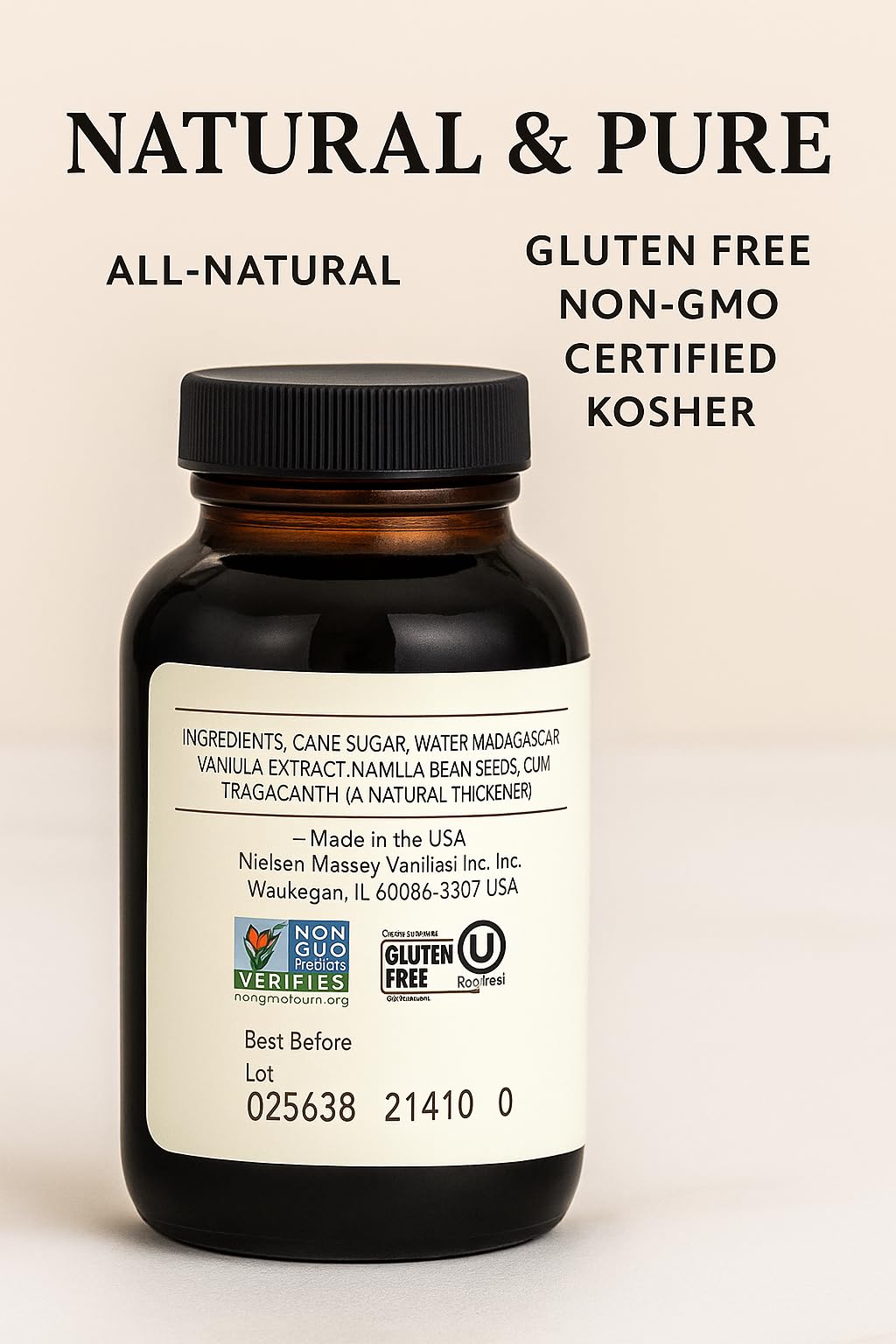 Nielsen-Massey Pure Vanilla Bean Paste – 10 oz | All-Natural, Kosher & Gluten-Free
