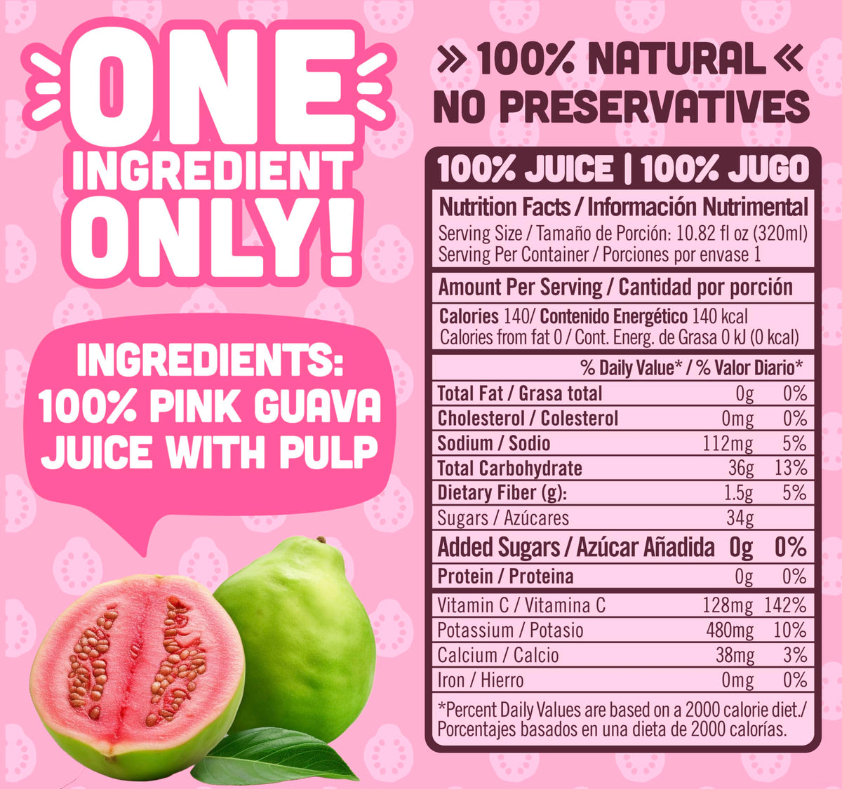 NILO Guava Juice | 100% Pink Guava, No Sugar Added, Not From Concentrate | 10.8 oz (Pack of 12)
