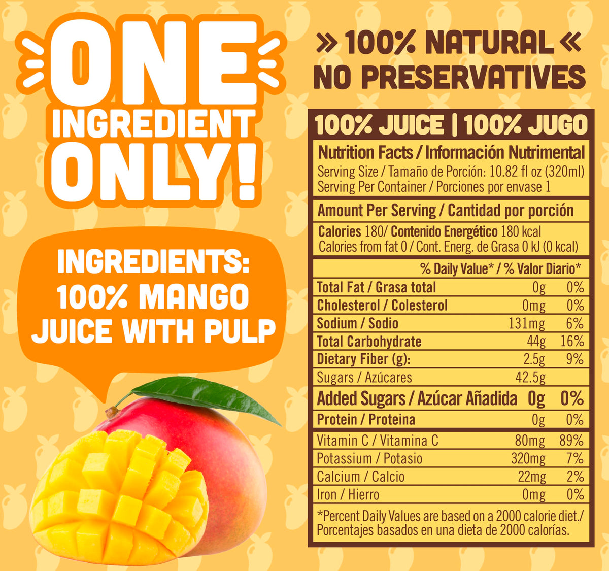 NILO Mango Juice with Pulp – 100% Pure Mango, No Sugar Added, Not From Concentrate | 12 x 320 ml