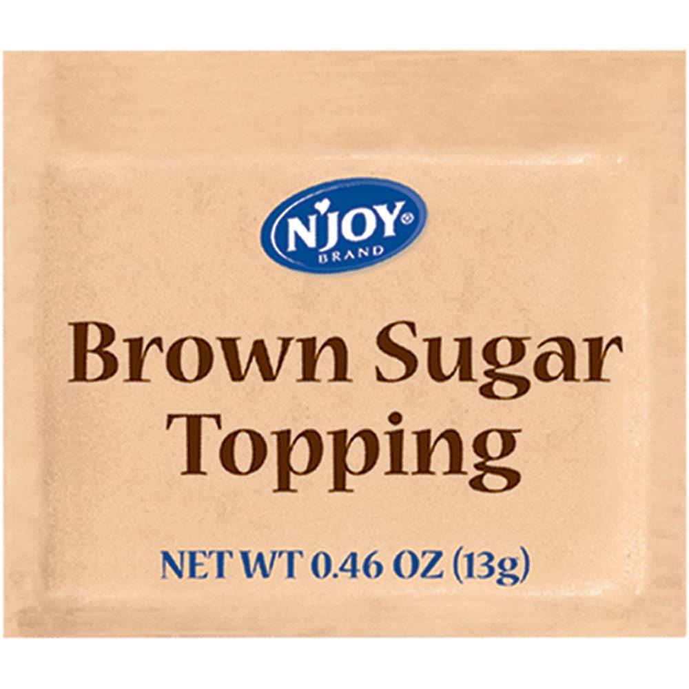 N'Joy Brown Sugar Topping for Oatmeal | 125 Count | Single-Serve Packets