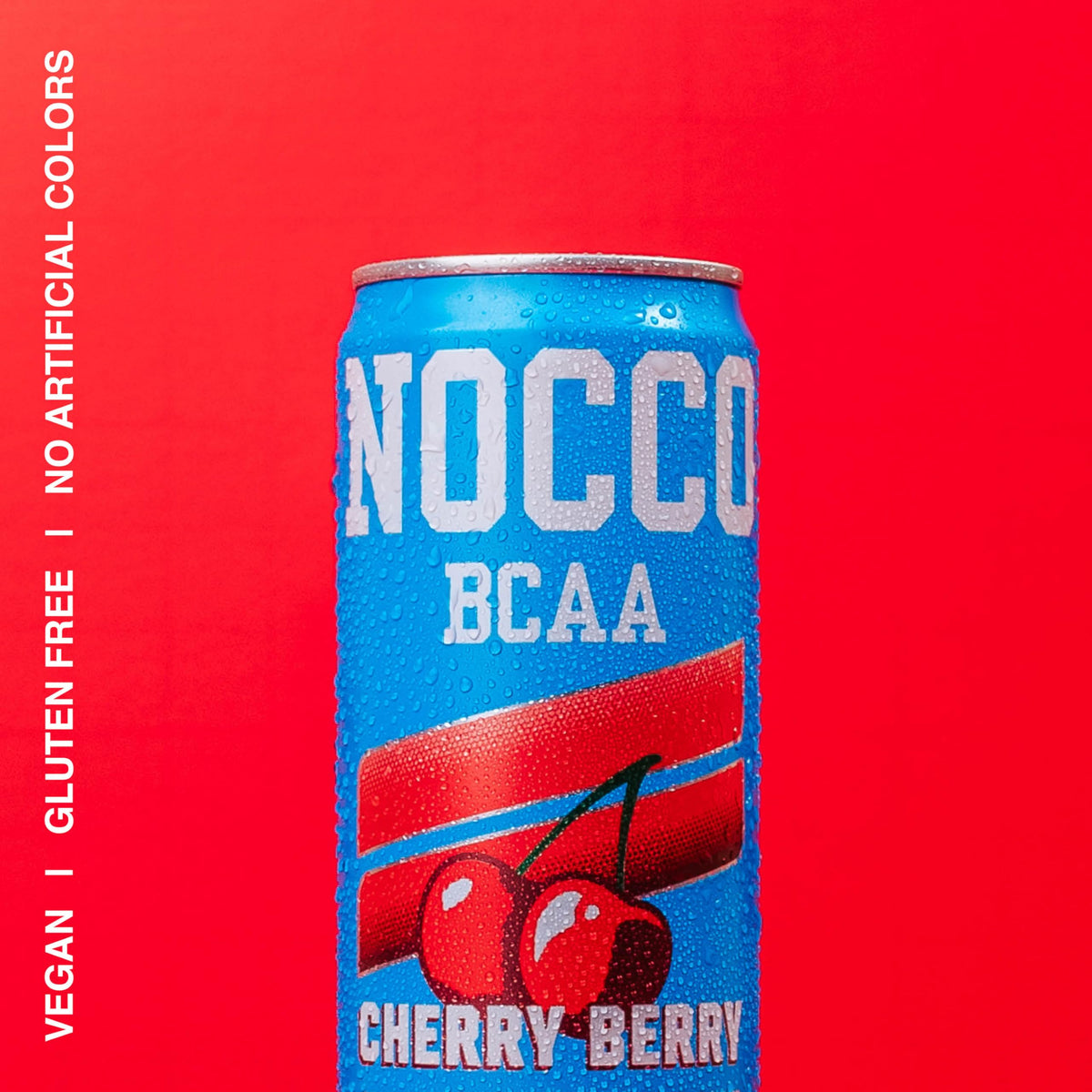 NOCCO BCAA Cherry Berry Energy Drink – 12 x 12oz, Sugar Free, 200mg Caffeine