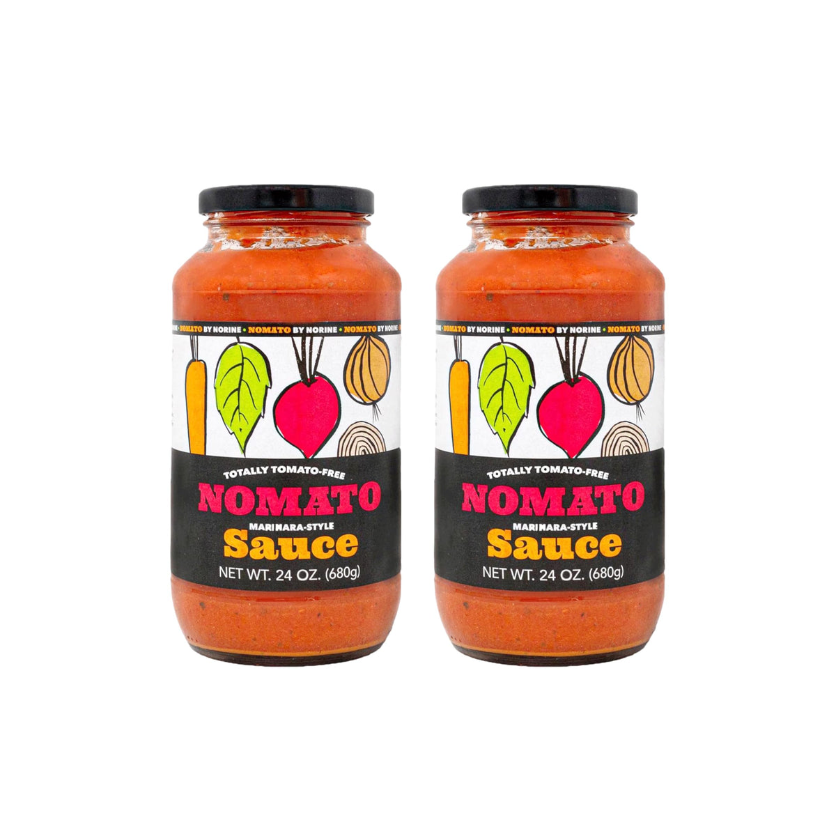 Nomato Original Tomato-Free Marinara Sauce – 2 Pack (24 oz each) | Gluten-Free, Dairy-Free, Nut-Free
