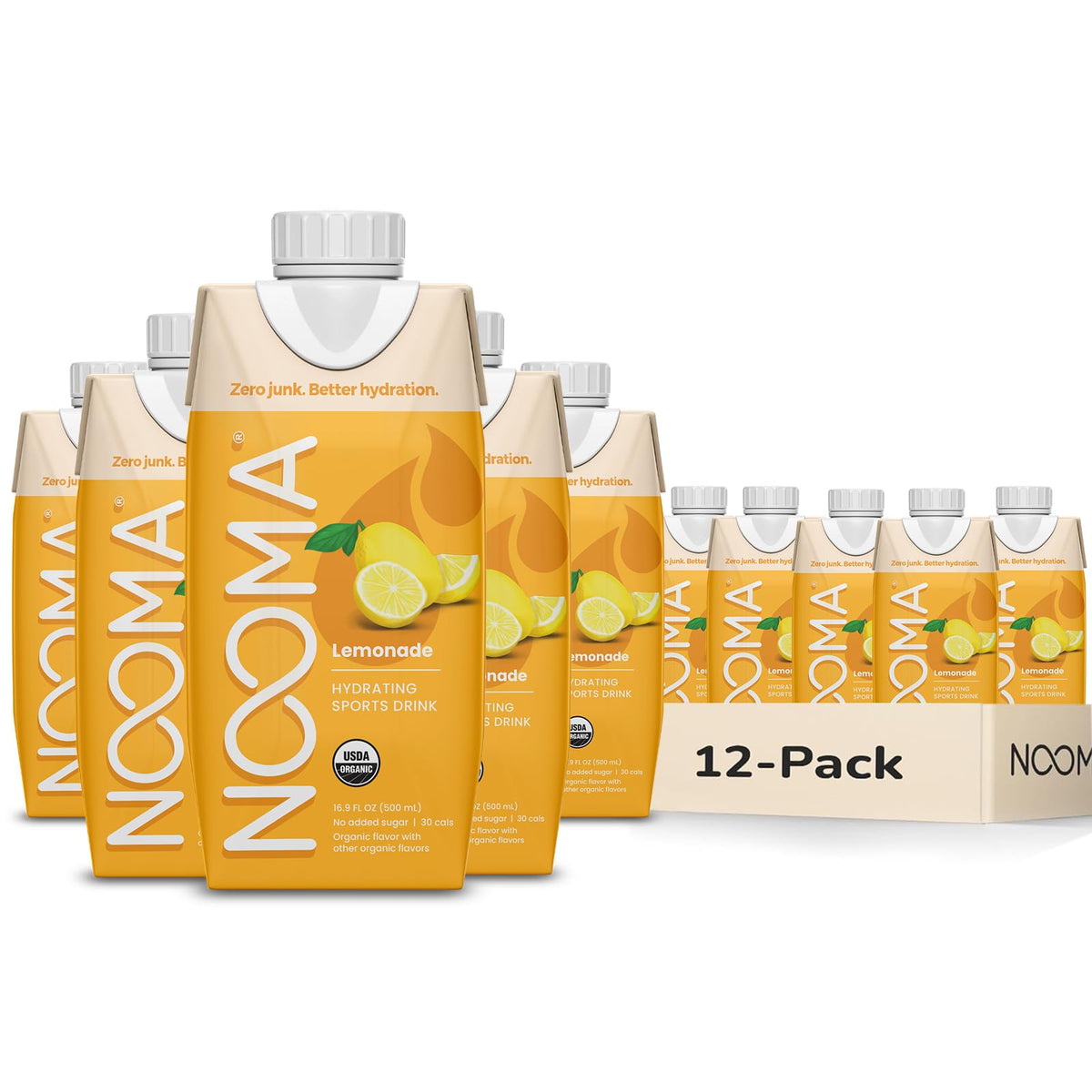 NOOMA Hydrating Sports Drink – Organic Coconut Water & Lemonade (12-Pack)
