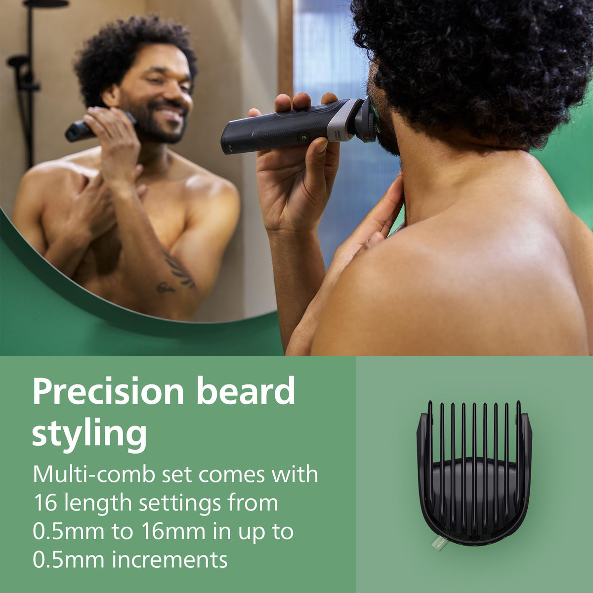 Norelco Philips All-in-One 5000 18-in-1 Trimmer, Face, Hair & Body, Black