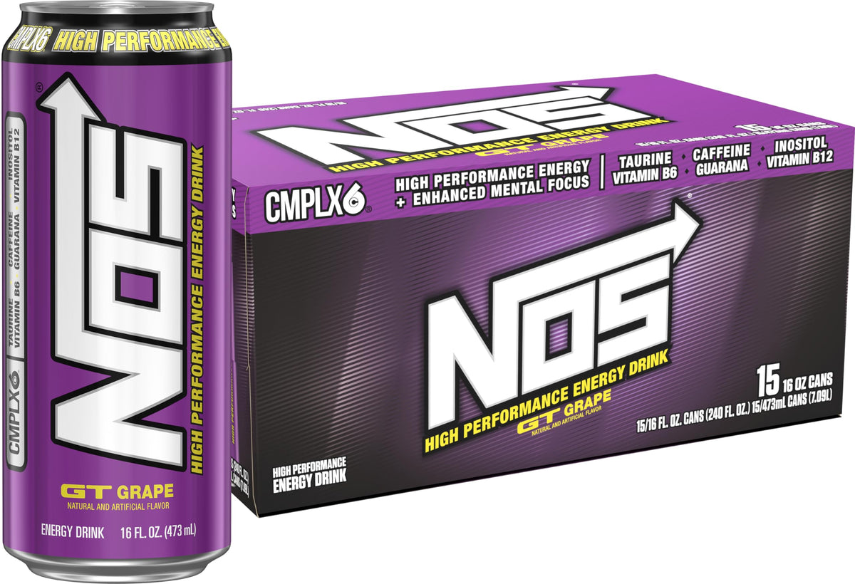 NOS GT Grape: High Performance Energy Drink – 16 oz