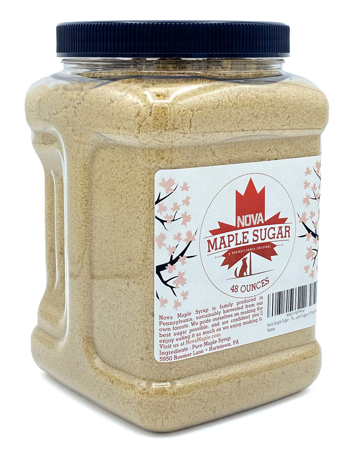 Nova Maple Sugar - Pure Grade-A Maple Sugar (3 Pounds) | 100% Pure, USA-Made