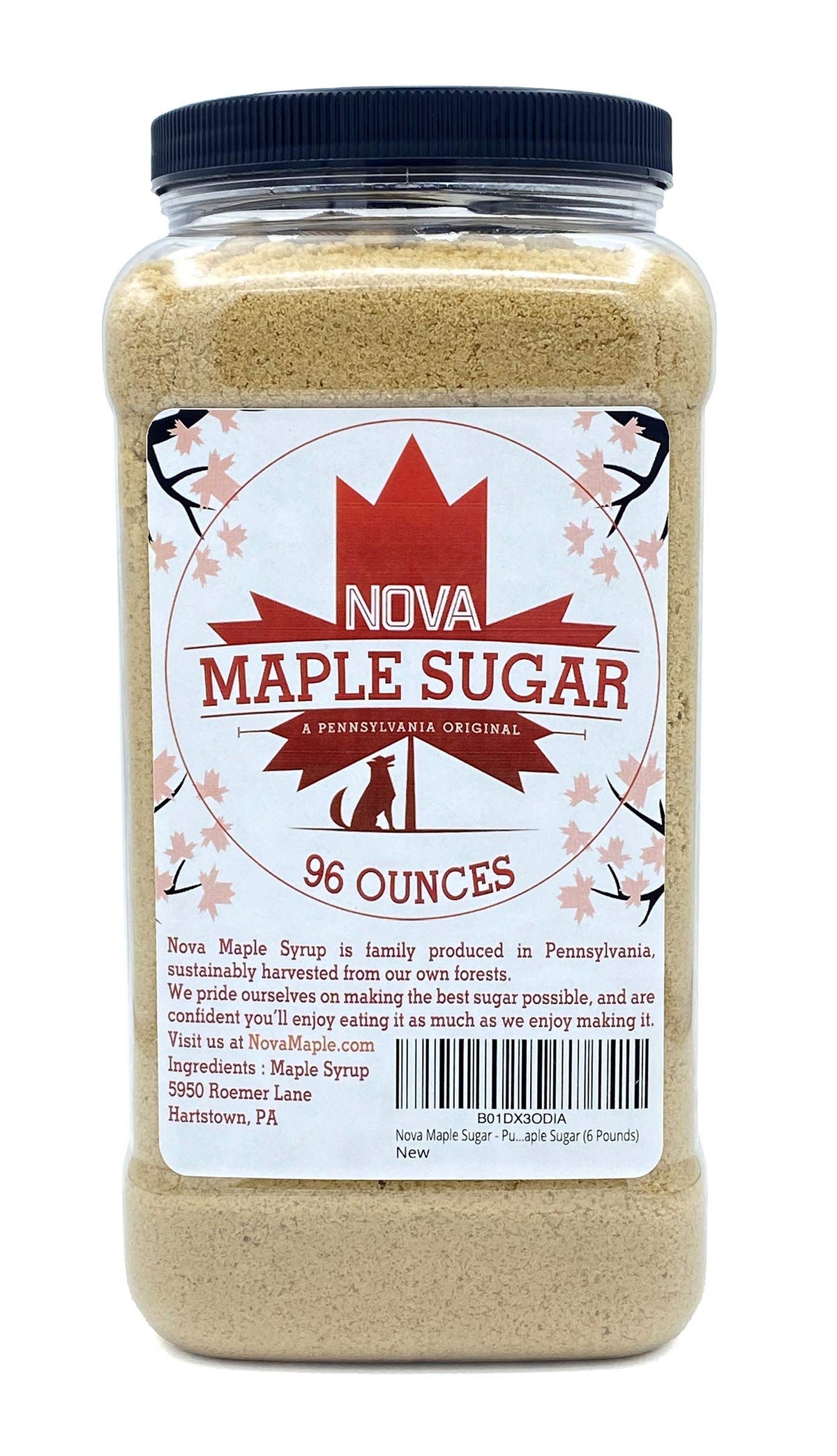Nova Maple Sugar – Pure Grade-A Maple Sugar (6 lb)