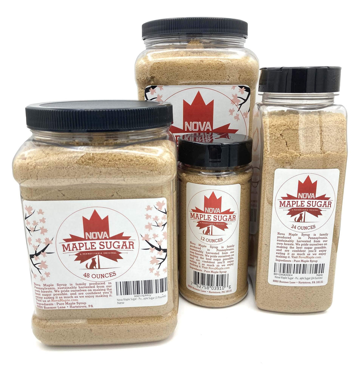 Nova Maple Sugar - Pure Grade-A Maple Sugar (3 Pounds) | 100% Pure, USA-Made