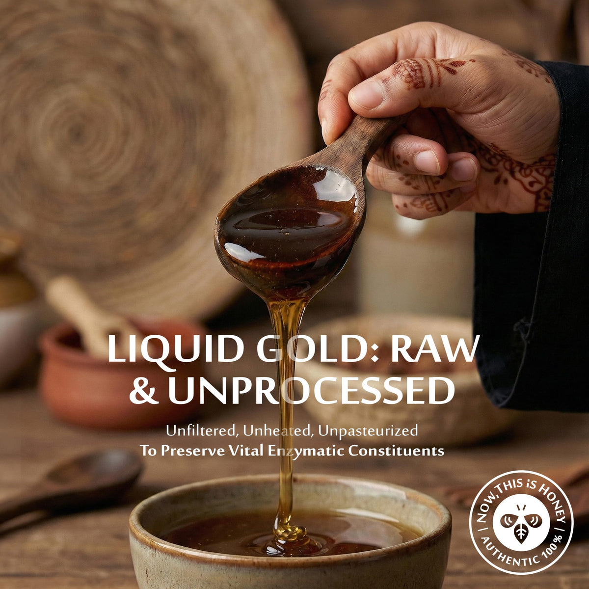 Now This Is Honey: Raw Yemeni Sidr Honey BB+ Grade — Glass Jar, Unpasteurized & Unfiltered 10oz