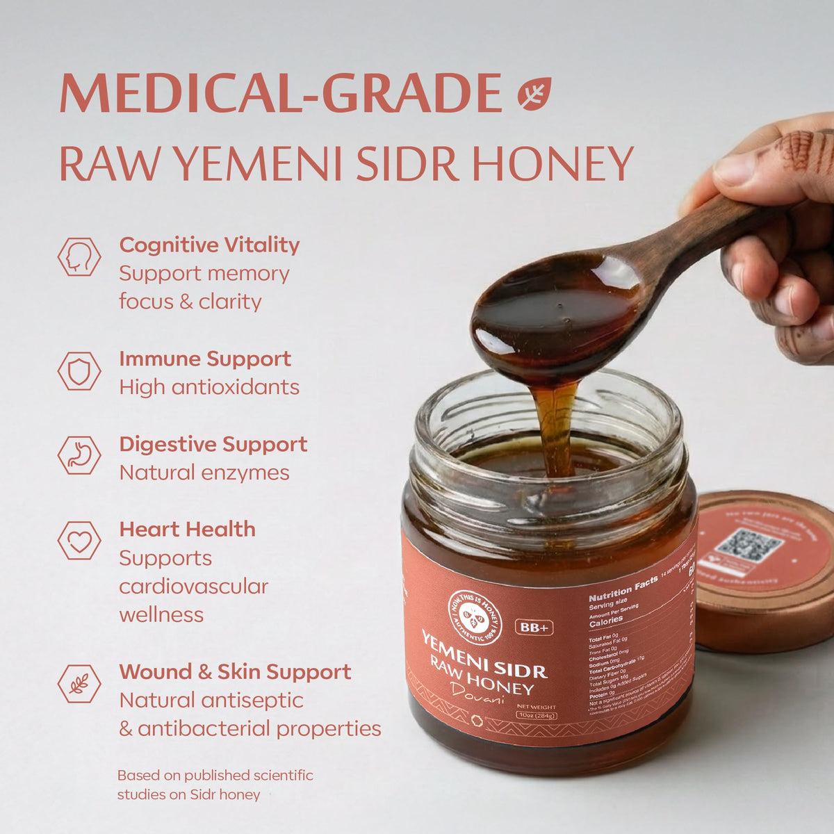 Now This Is Honey: Raw Yemeni Sidr Honey BB+ Grade — Glass Jar, Unpasteurized & Unfiltered 10oz