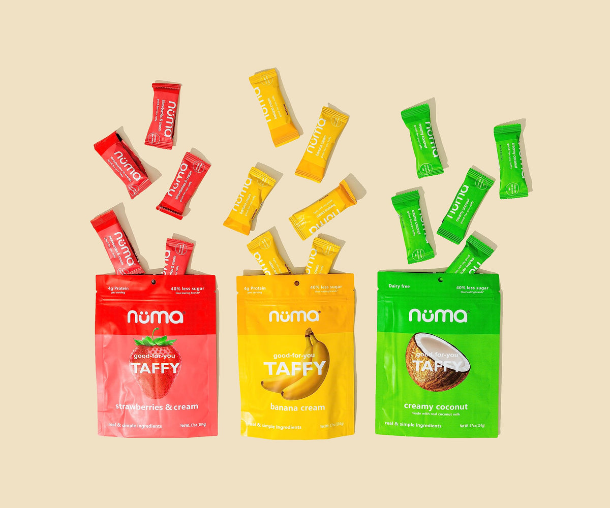 Numa Foods Nutritious Chewy & Creamy Candy Variety Pack – Low Sugar, All-Natural, Gluten Free, High Protein