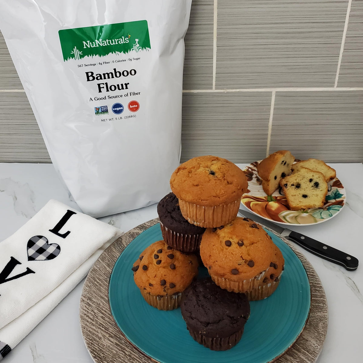 NuNaturals Bamboo Flour (5 lbs) – Low-Carb, High-Fiber Gluten-Free Baking