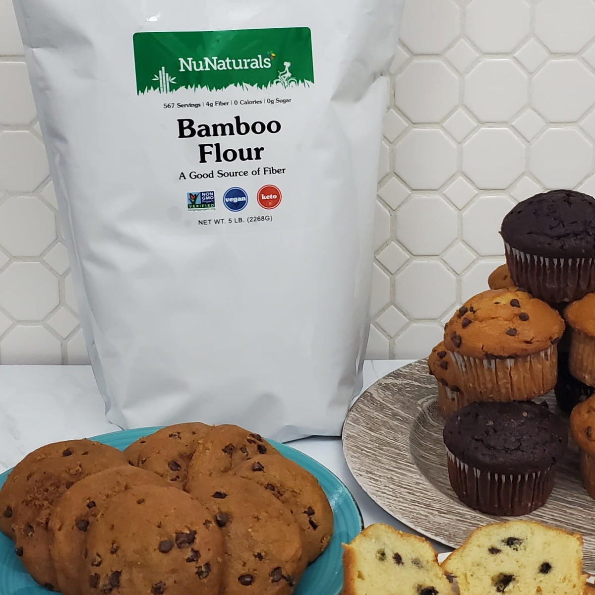 NuNaturals Bamboo Flour (5 lbs) – Low-Carb, High-Fiber Gluten-Free Baking