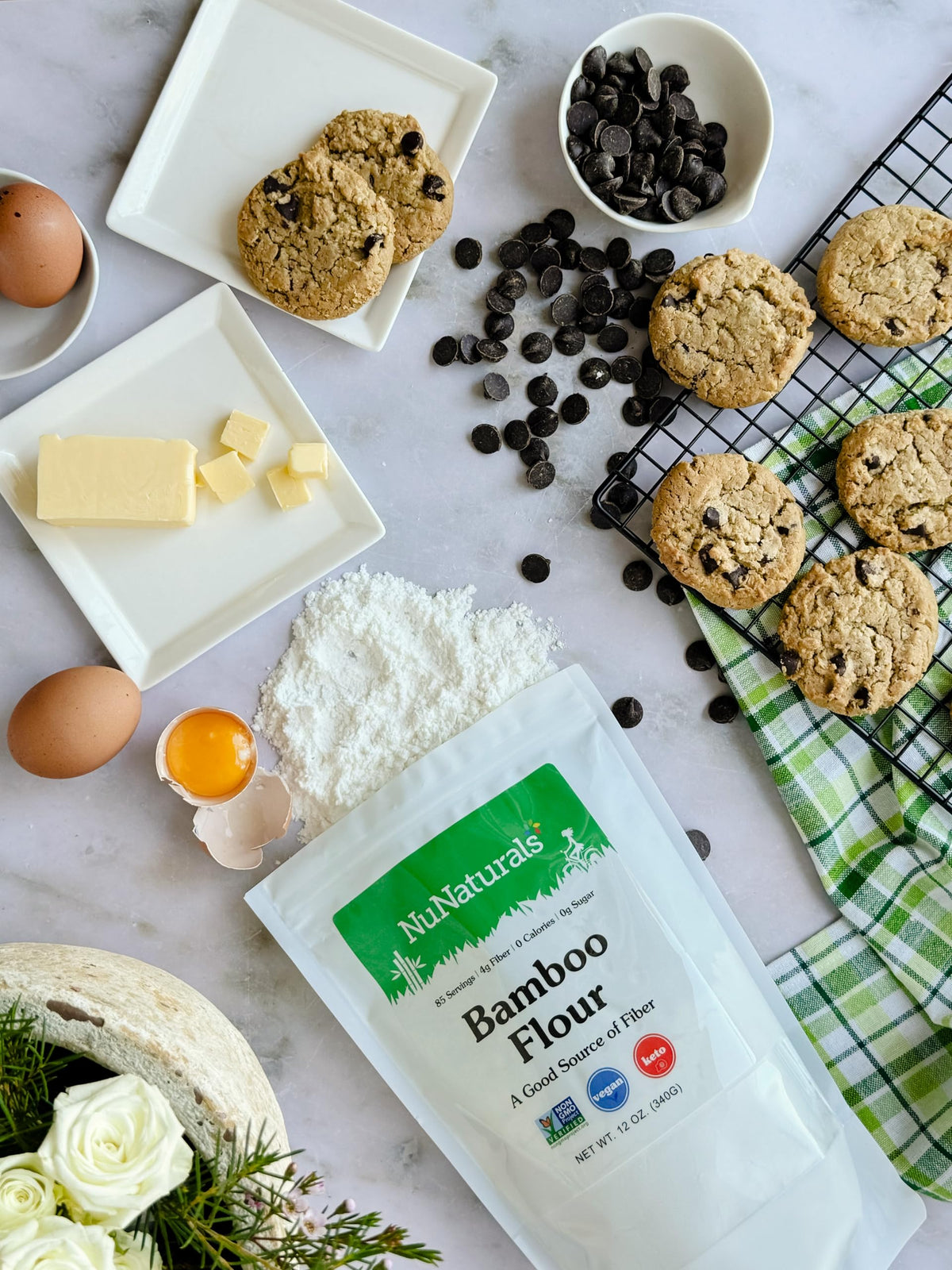 NuNaturals Bamboo Flour (5 lbs) – Low-Carb, High-Fiber Gluten-Free Baking