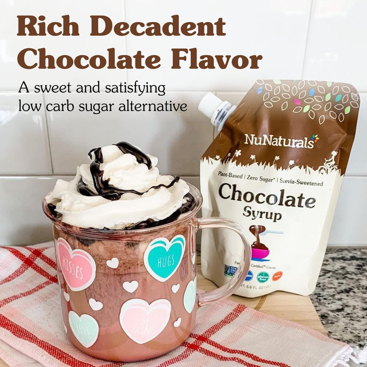 NuNaturals Stevia Syrup – Zero-Calorie Chocolate Syrup (3-Pack)